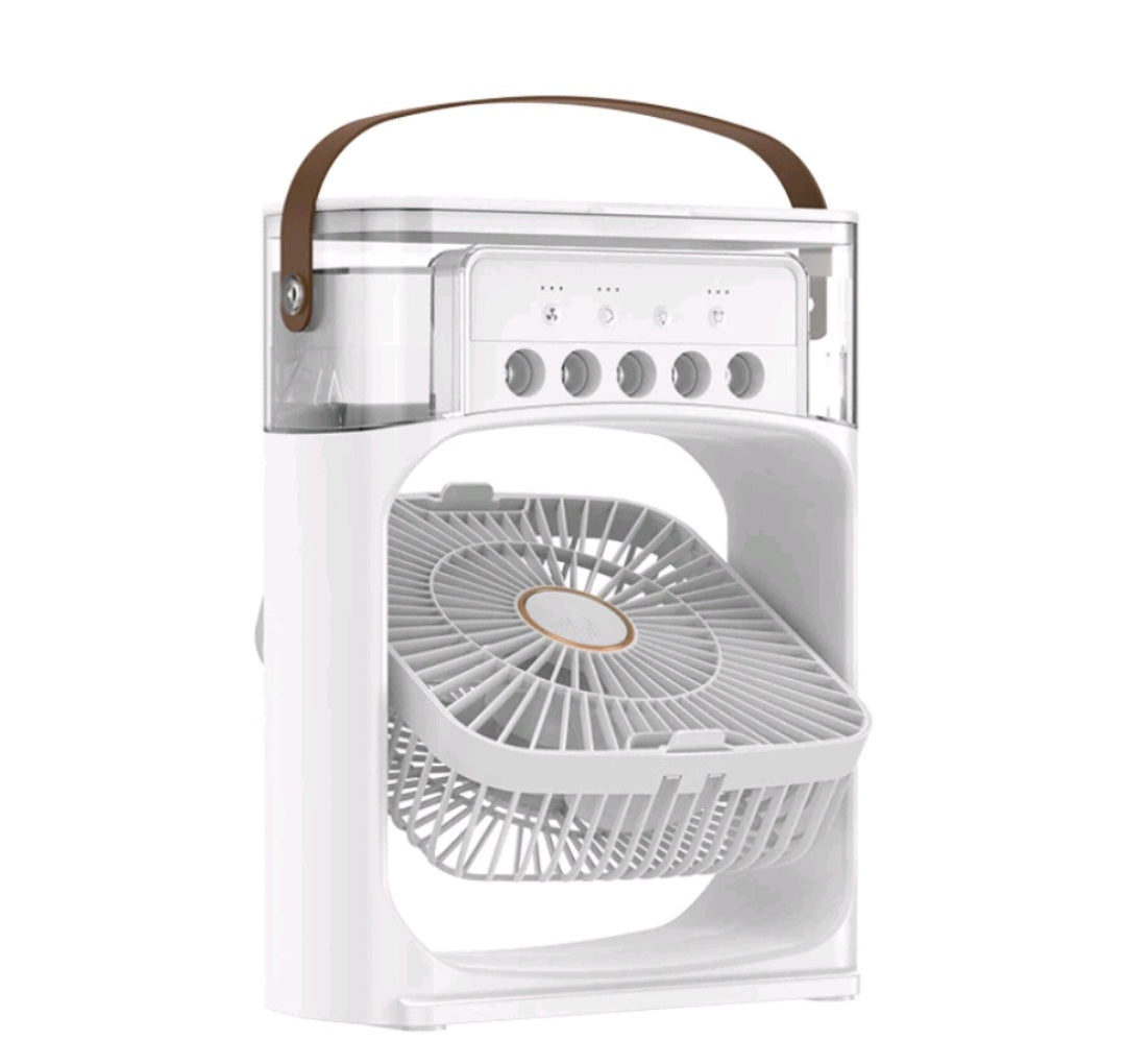 MINI VENTILADOR Y AIRE ACONDICIONADO LED PORTÁTIL
